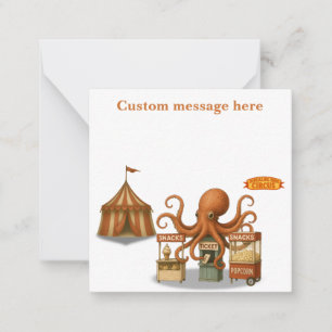 Circus octopus. Add your own message. Card