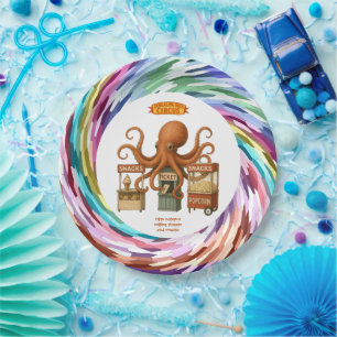 Circus octopus paper plate