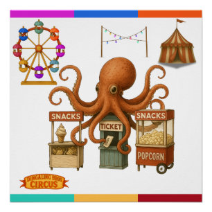 Circus octopus poster