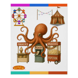 Circus octopus poster