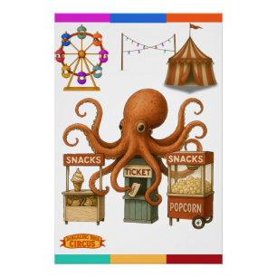 Circus octopus poster