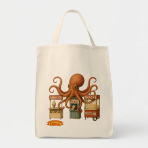 Circus octopus tote bag