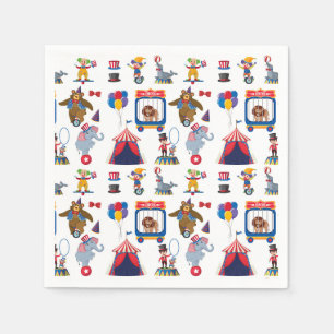 Circus Paper Napkins, Carnival Party Supplies Napkin