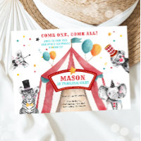 Circus Party Animals Carnival Party First Birthday