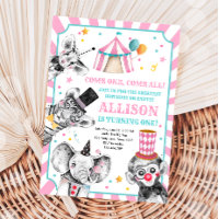 Circus Party Animals Carnival Party First Birthday