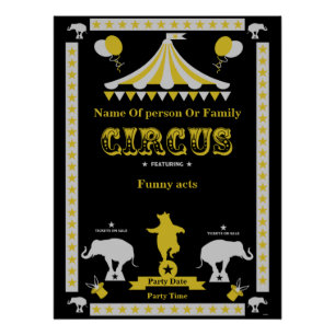 Circus Party Posters And Cards