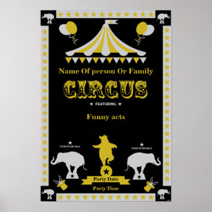 Circus Party Posters And Cards