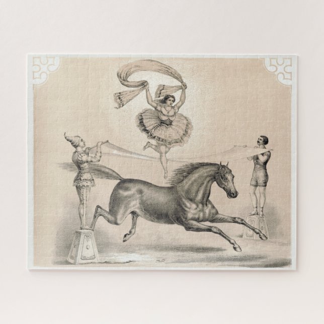 Circus Performer Jumping Over A Large Ribbon Jigsaw Puzzle (Horizontal)