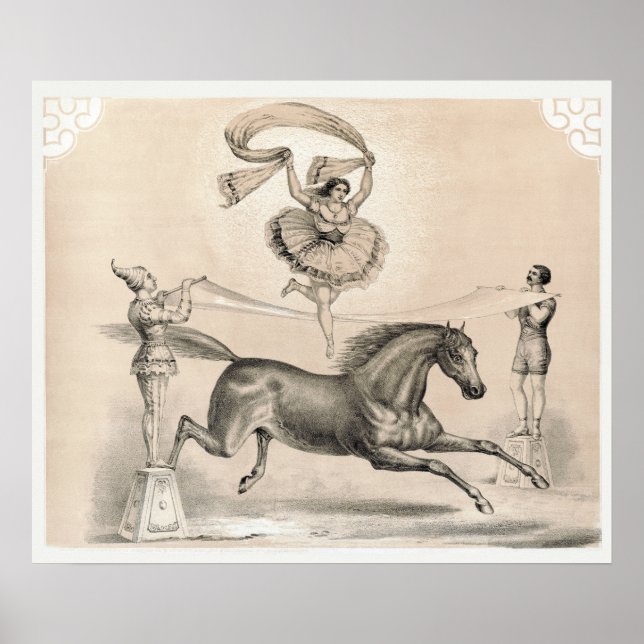 Circus Performer Jumping Over A Large Ribbon Poster (Front)