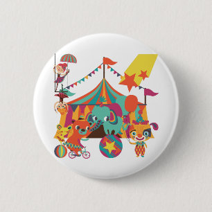 Circus Performers 2 Inch Round Button
