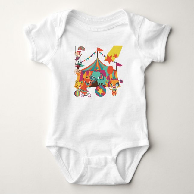 Circus Performers Baby Bodysuit (Front)
