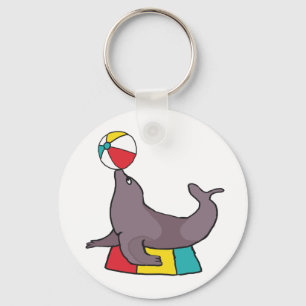 Circus Performing Seal Keychain