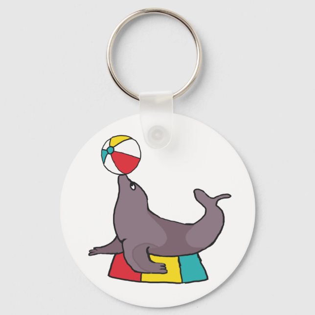 Circus Performing Seal Keychain (Front)