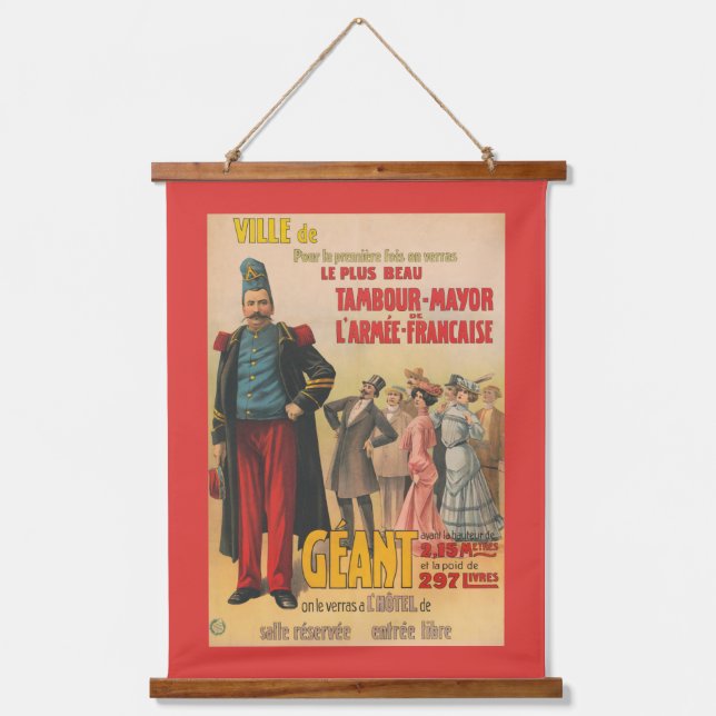 Circus Poster Of Crowd Admiring A French Soldier Hanging Tapestry (Front)