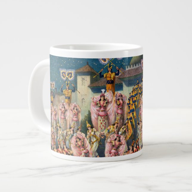 Circus Poster Of Dancers Before The Moorish King Large Coffee Mug (Front Left)