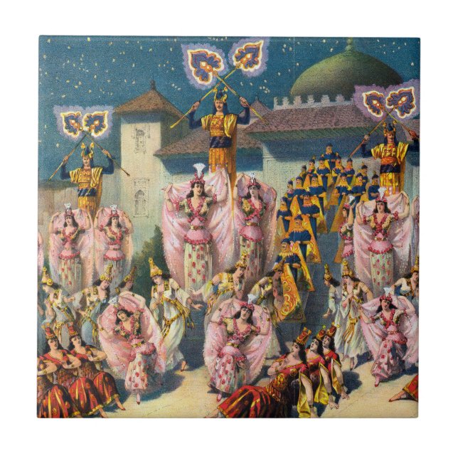 Circus Poster Of Dancers Before The Moorish King Tile (Front)