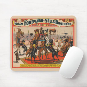 Circus Poster Of Great Danes With Trainer Mouse Pad