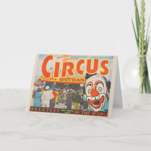 Circus Poster Of People Entering The Big Top Card