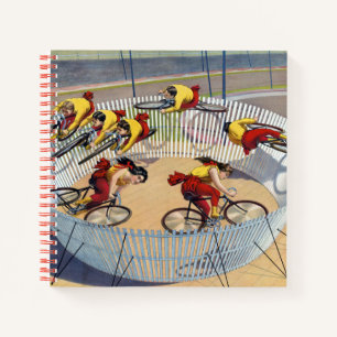 Circus Poster Of The Seven Gaynells Riding Bikes Notebook