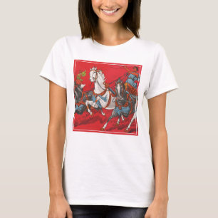 Circus Poster Of Two Men In Chariots Racing T-Shirt