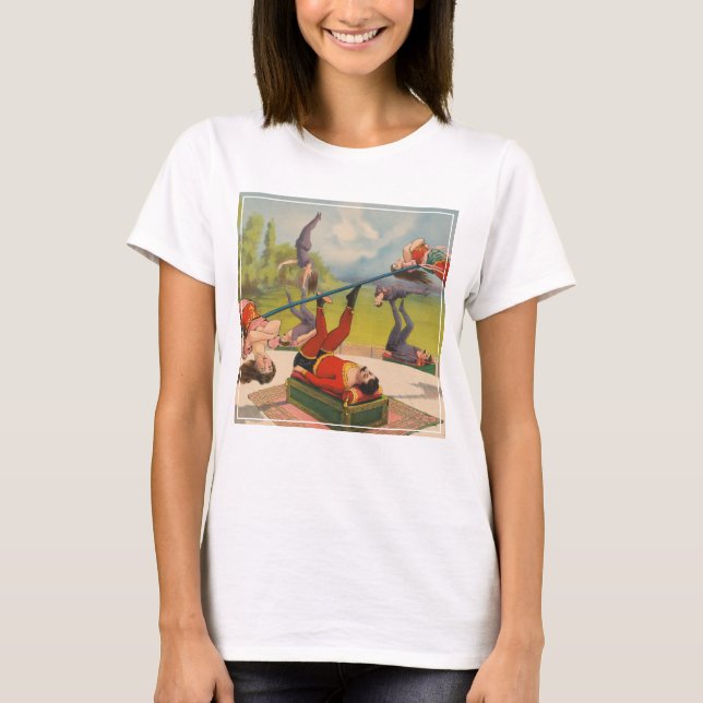 Circus Poster Showing Acrobatic Acts, Circa 1899. T-Shirt (Front)