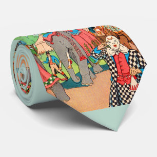 circus print tie