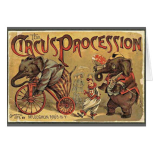 Circus Procession, 1888, vintage