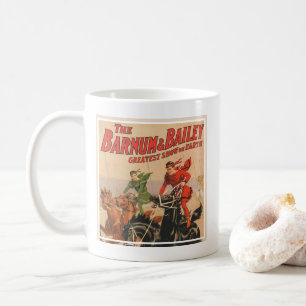 Circus Races With Men Straddling Two Horses. Coffee Mug