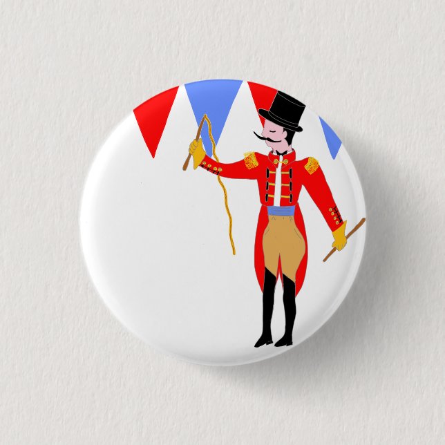 Circus Ring Master Circus Party 1 Inch Round Button (Front)