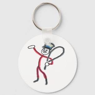 Circus Ringmaster Stickman Keychain