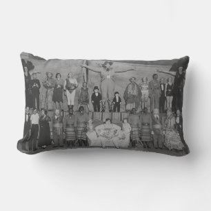 Circus Side Show Freaks / Human Projectile Lumbar Pillow