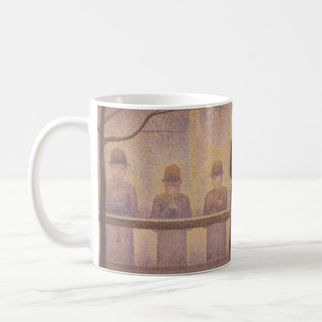 Circus Sideshow by Georges Seurat Coffee Mug (Left)
