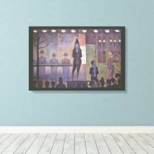 Circus Sideshow by Georges Seurat, Vintage Art Canvas Print