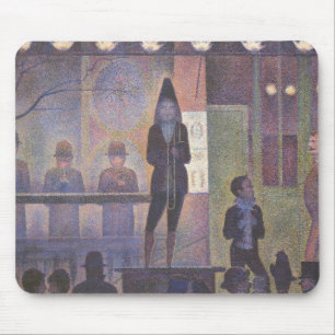 Circus Sideshow by Georges Seurat, Vintage Art Mouse Pad