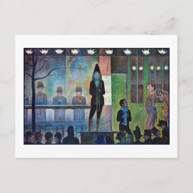 Circus Sideshow, Seurat Postcard (Front)