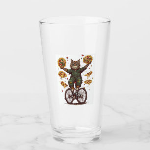 Circus Snack Cat � Funny Food Juggler Cat Glass