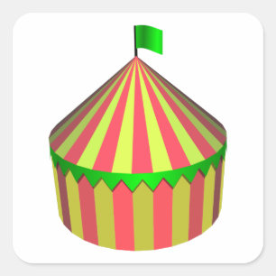 Circus Square Sticker