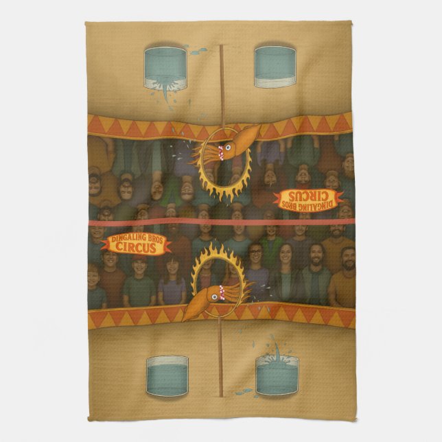 Circus squid kitchen towel (Vertical)