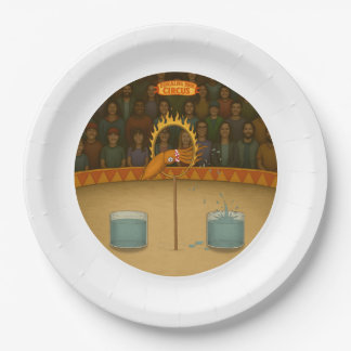 Circus squid paper plate