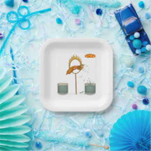 Circus squid paper plate