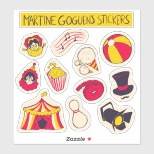 Circus Sticker Sheet by M. Goguen