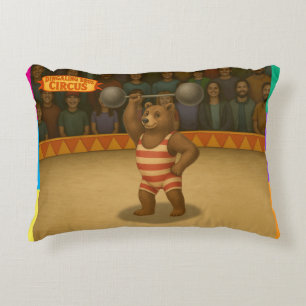 Circus strong-bear accent pillow