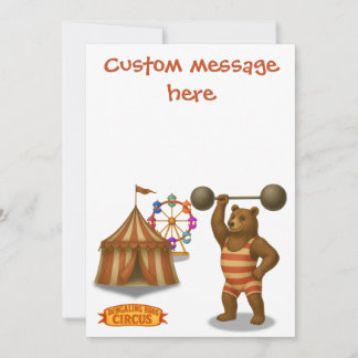 Circus strong-bear. Add your own message. Card