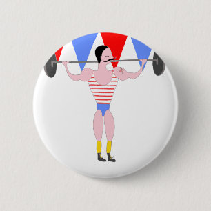 Circus Strong Man Circus Theme Party 2 Inch Round Button