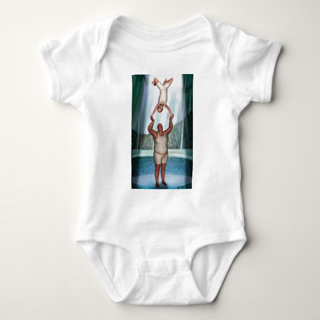 Circus Strongman Baby Bodysuit (Front)
