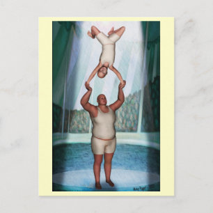 Circus Strongman Postcard