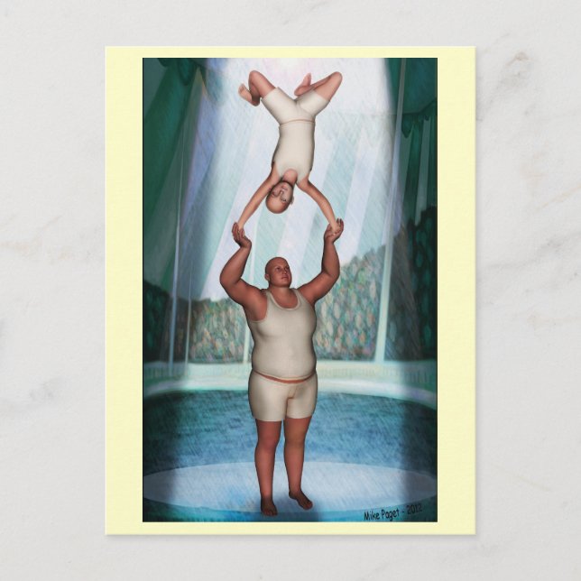 Circus Strongman Postcard (Front)