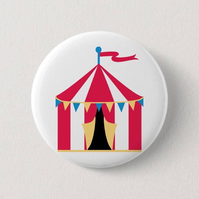 Circus Tent 2 Inch Round Button (Front)