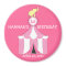Circus Tent & Elephant Girls Birthday Party Magnet