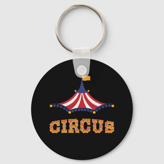 Circus Tent Emoticon For Event Staff Keychain (Front)